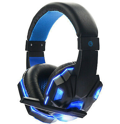 3.5mm Gaming Headset Mic LED Headphones