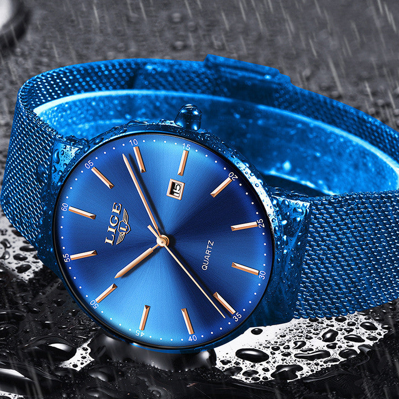 Cool Ultra-thin Waterproof Mesh Strap Watch