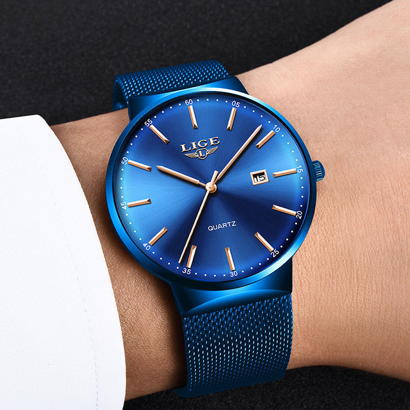 Cool Ultra-thin Waterproof Mesh Strap Watch