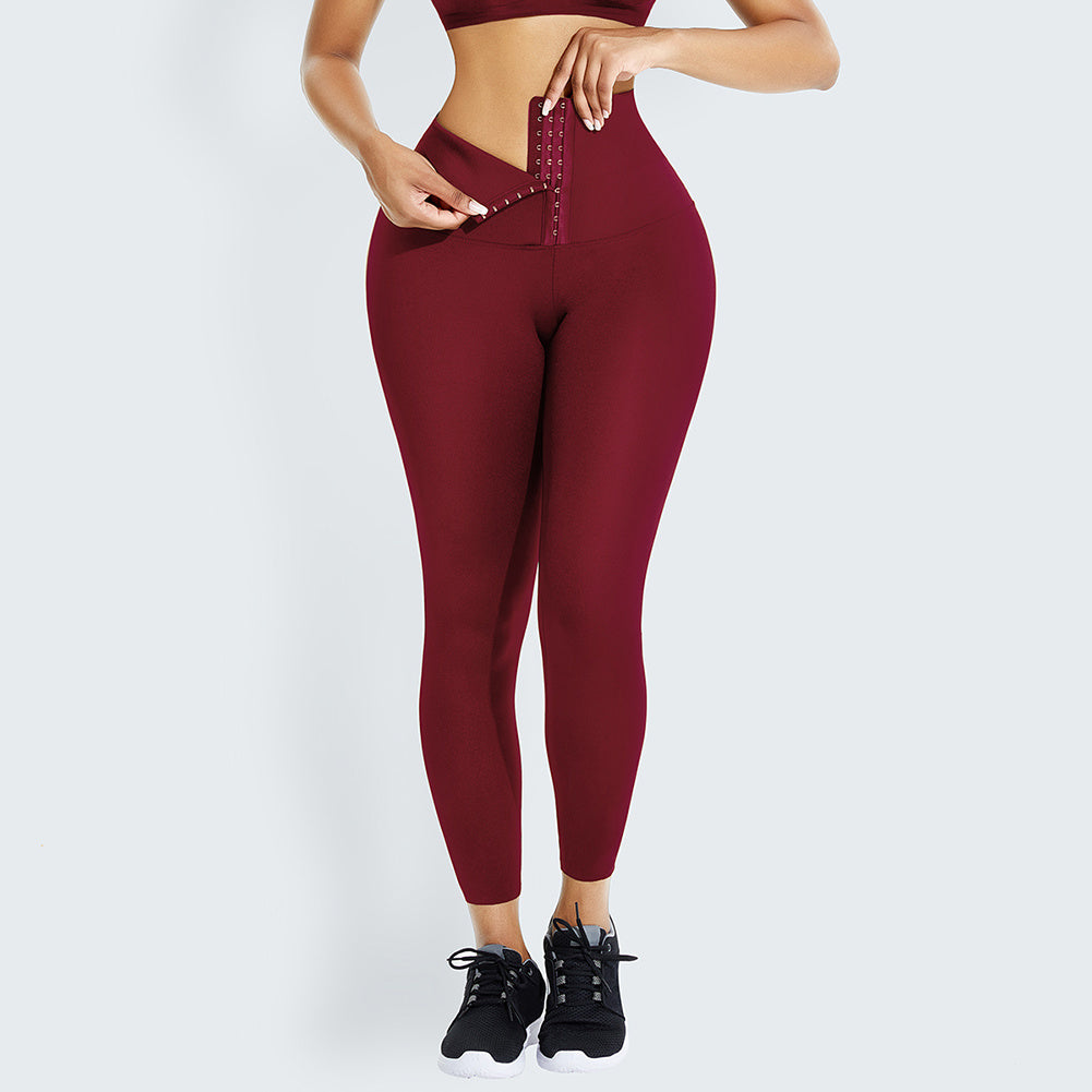 Double Breasted European And American Yoga Corset Leggings