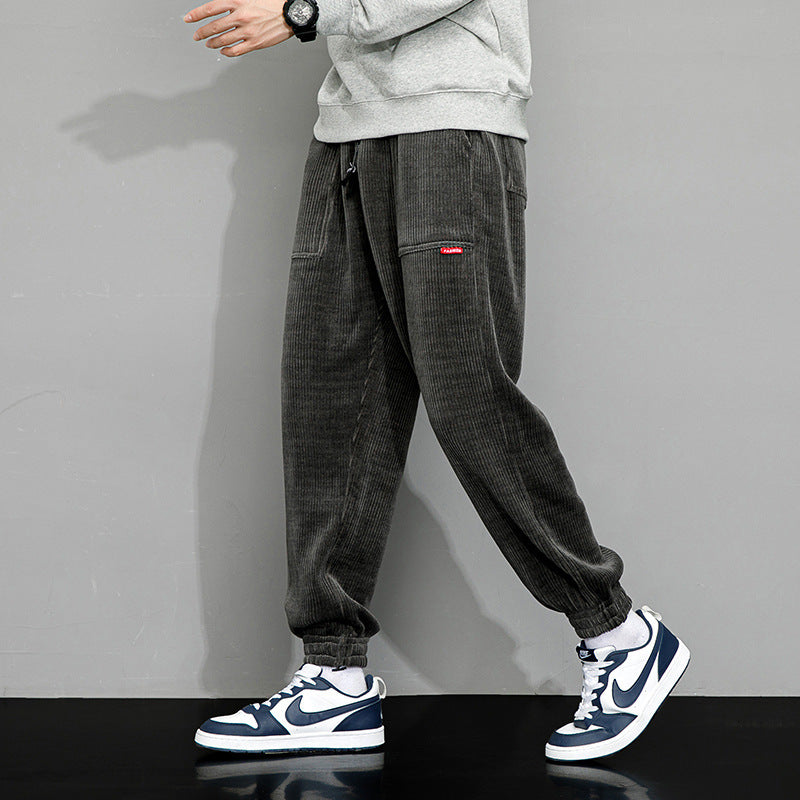 Men's Weighted Loose Wide Leg Corduroy Lounge Pants